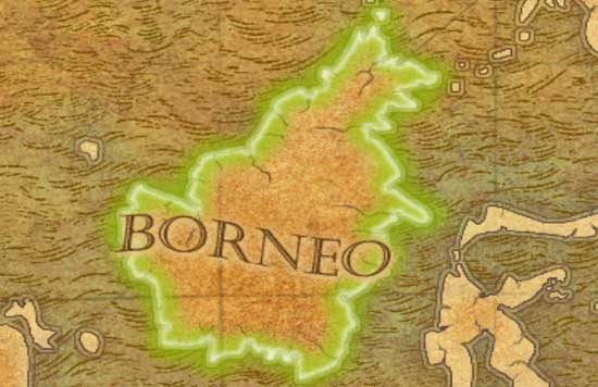 Борнео на карте